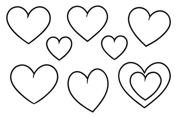 Hand drawn heart illustrating affection in artistic style