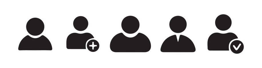 Avatar, user profile, person icon, People icon set in flat style. User member vector icon set. user interface illustration sign collection. Vector illustration Eps 10