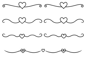 Heart Text Divider Options for Creative Formatting