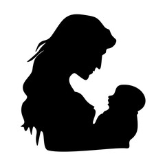 Mother’s Day Silhouette Illustration