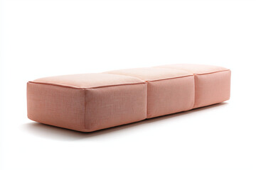 Modern Pink Modular Sofa Bench ThreeSeater Studio Shot