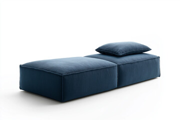 Navy Blue Modular Sofa with Pillow  Modern Home Decor
