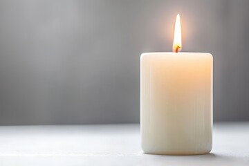 A romantic candlelight ambiance featuring a flickering candle for a cozy atmosphere.