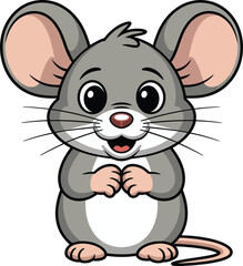 Obraz premium Cute cartoon a illustrator vector Mouse