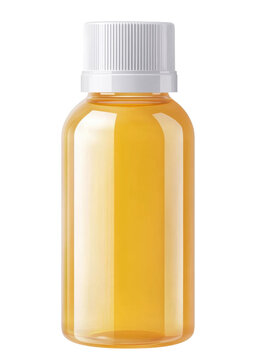 syrup bottle isolated on white background.