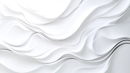 Fototapeta premium Abstract white wavy folds
