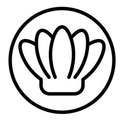Seashells Vector Line Icon Design