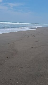 Black Sand and Blue Skies: A Stunning Natural Harmony