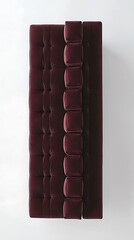 Obraz premium Long couch with a red velvet back