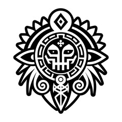 Obraz premium A filled style icon of tribal medicine tattoo