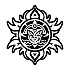 Obraz premium A filled style icon of river guardian symbol