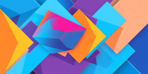 Abstract colorful geometric background design with modern shapes and vibrant color palette art deco