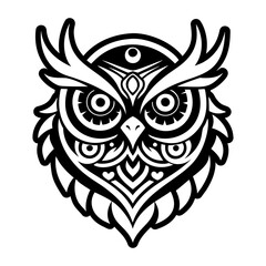 A glyph style icon of owl symbol