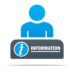 Information desk icon vector isolated illustration