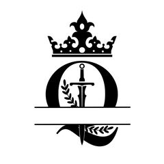 Regal Split monogram Name Customisation svg