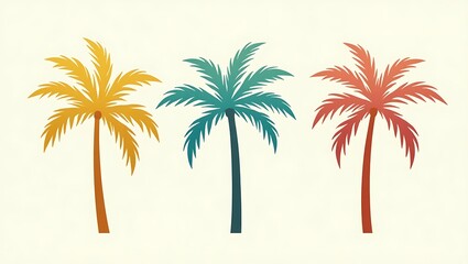 Fototapeta premium palm tree vector illustration