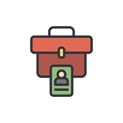 Business card colored icons, minimalist vector illustration ,simple transparent graphic element .Isolated on white background