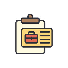 Business card colored icons, minimalist vector illustration ,simple transparent graphic element .Isolated on white background