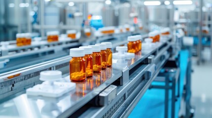 Automated systems producing medical supplies in a manufacturing plant.