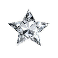stunning star shaped diamond with sharp facets, reflecting light beautifully and creating celestial theme