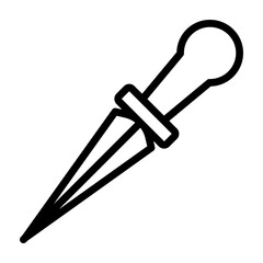 Letter Opener Vector Line Icon Design