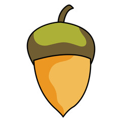 Thanksgiving Day Icon with Doodle Cartoon Style. Isolated Vector Illustration.