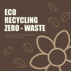 Eco Recycling and Waste Management Vector Illustration