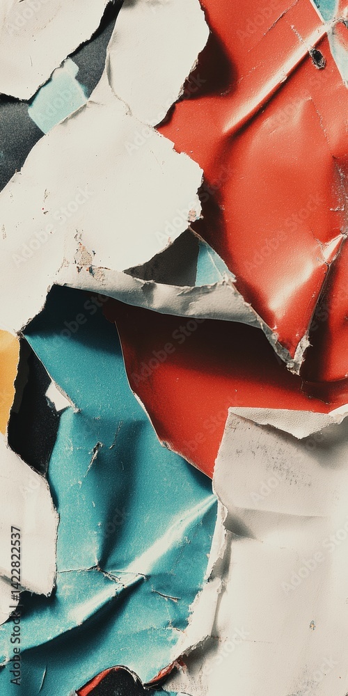 Aufkleber Post-Digital Deconstruction Fragmented Print Media Texture - Glitch Aesthetic Exploring Visual Disruption in Creative Communication Design