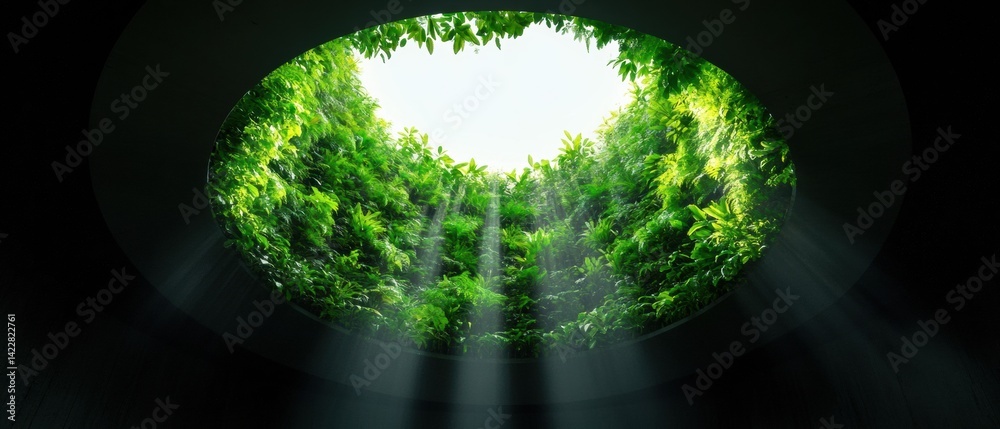 Poster regenerative urban ecosystems immersive green infrastructure pavilion showcasing circular climate de