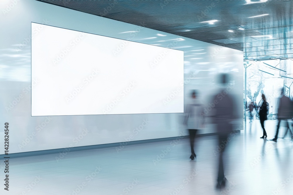 Poster Futuristic Urban Interface Dynamic Motion Blur Wellness Tech Display in Minimalist Glass Architecture - Next-Gen Professional Optimization Environment
