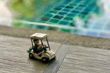 golf cart on golf course