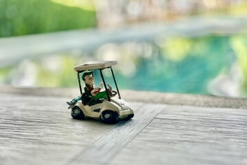 golf cart on a golf course