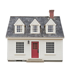 Cape Cod House isolate on transparency background