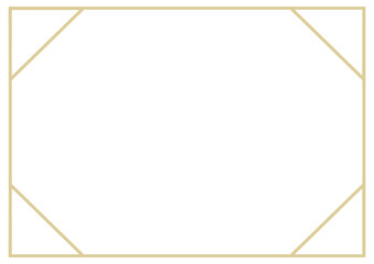 黄色のシンプルな四角い装飾フレーム