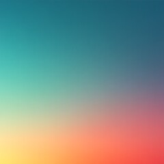 Fototapeta premium Teal, yellow, and red gradient background.