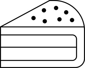 Cake Outline Icon Illustration Element