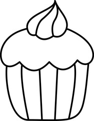 Cake Outline Icon Illustration Element