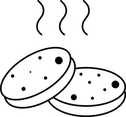 Cake Outline Icon Illustration Element
