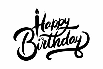 Happy Birthday Typography Design for t-shirt design 