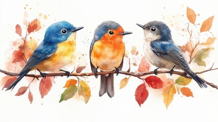 Fototapeta premium colibri clipart watercolor illustration illustrative clipart collection illustration - stock photo