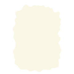 Organic beige abstract shape with jagged wavy edges on white background. Perfect for creative layouts, vintage-inspired designs, modern templates, or unique digital mockups.