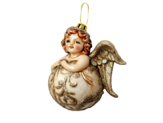 christmas angel on white background