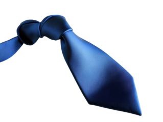 Blue tie isolated on white background