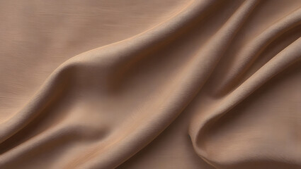 Elegant Flowing Beige Fabric Texture with Soft Waves
