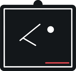 vector illustration of a black clock