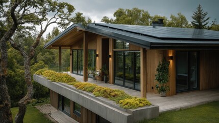 Fototapeta premium Exploring the Benefits of Green Roofs for Energy Efficiency and Sustainable Living