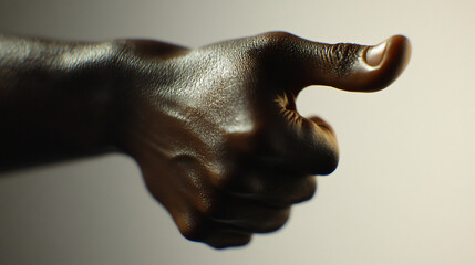 Dark hand pointing