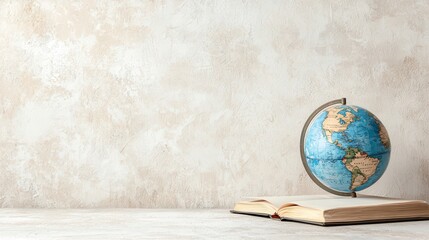 Earth Globe on Open Book