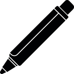 black pen isolated on white