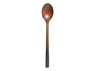 Isolated wooden spoon on transparent background